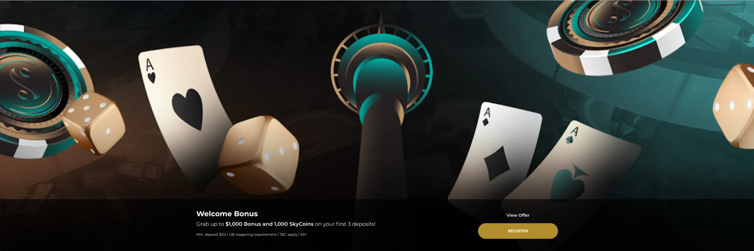 Welcome bonus at mobile app Skycity casino
