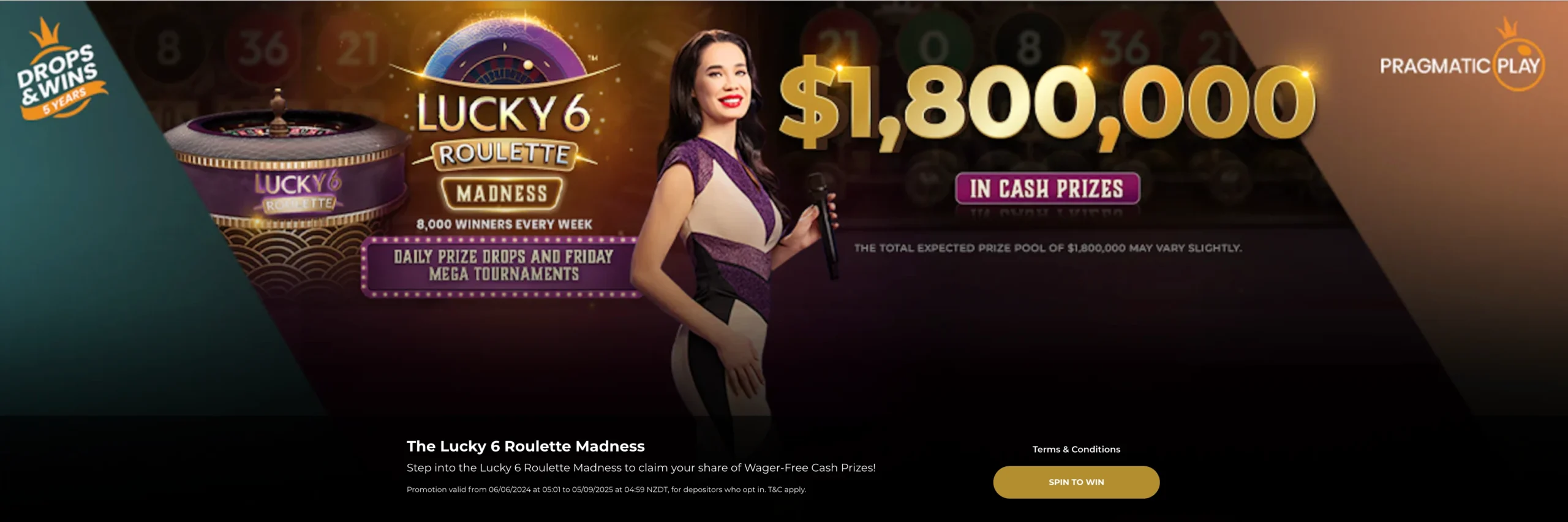 The Lucky 6 Roulette madness promotion at skycity casino
