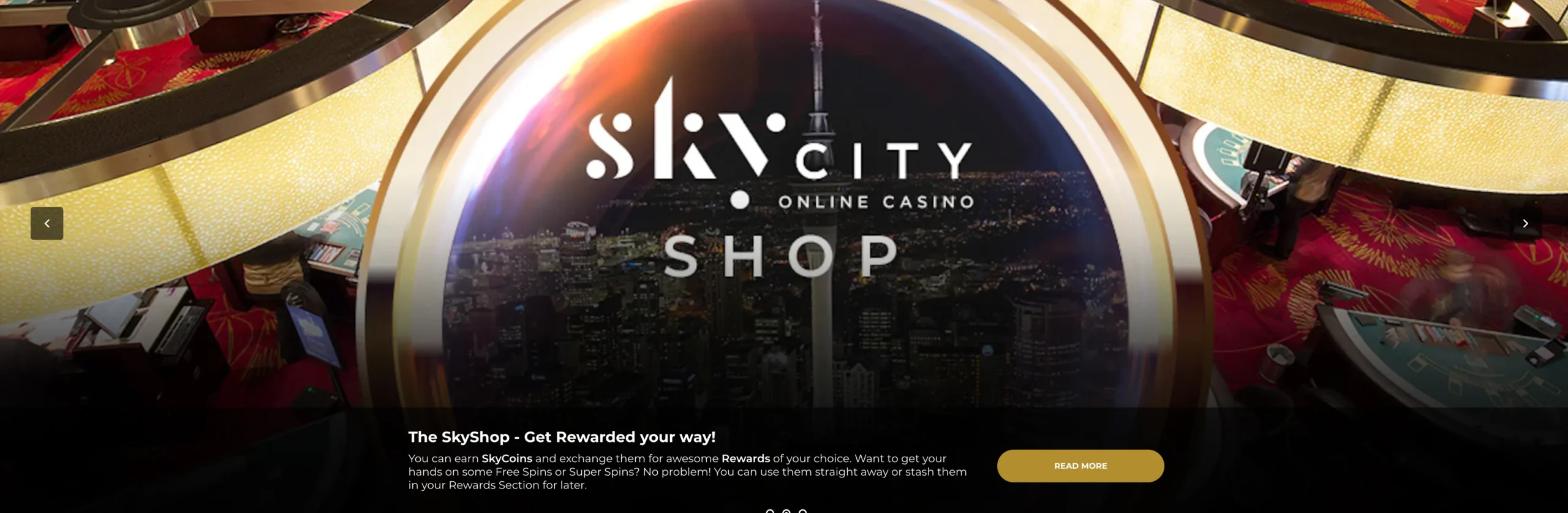 The SkyShop earn SkyCoins at skycity casino